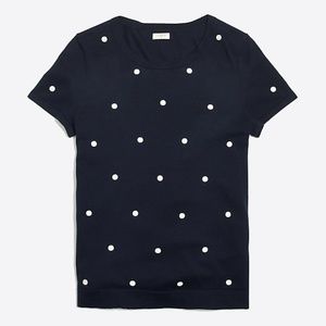 J Crew Polka dot Sweater - Navy & White - Size XXL